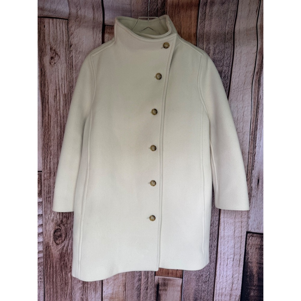 J.Crew Jacket Villa Cocoon Coat Italian Stadium Cloth Nello Gori Ivory Coat 12P
